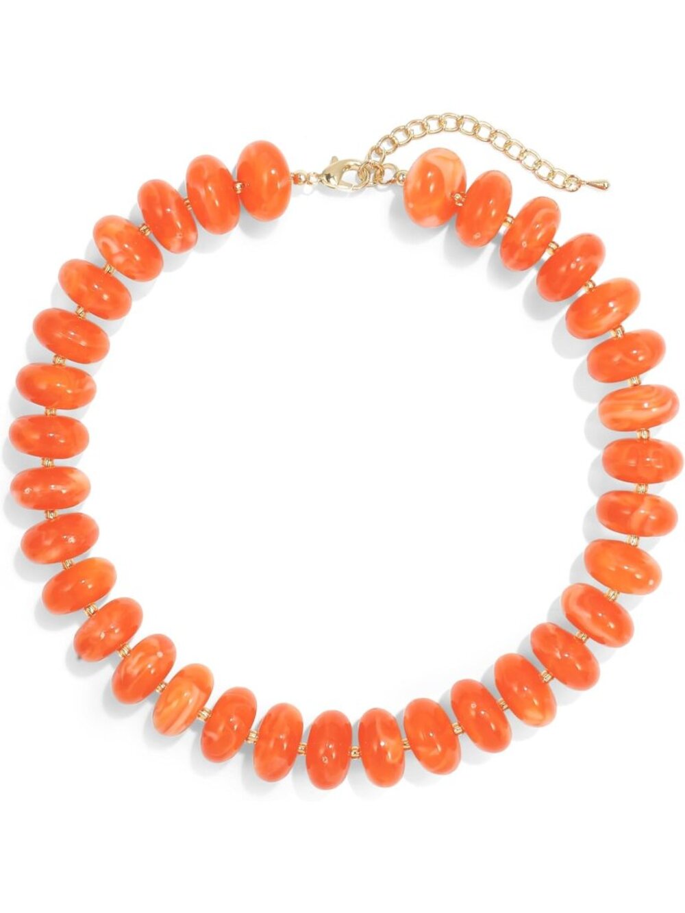 Women's Orange Acrylic Chunky Beaded Choker Necklace Statement Jewelry Gift